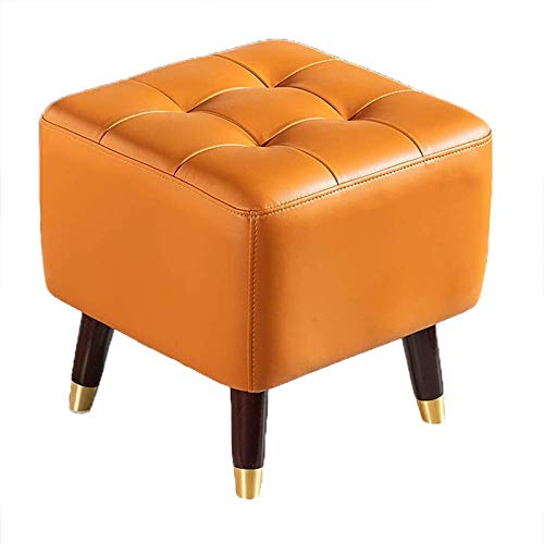 Kleiner Ottoman-Fußhocker unter dem Schreibtisch, PU-Leder, moderner rechteckiger Ottomane, Fußstütze, Stuhl, Sitz, für Zimmer, Schlafzimmer, Couchtisch von Generisch