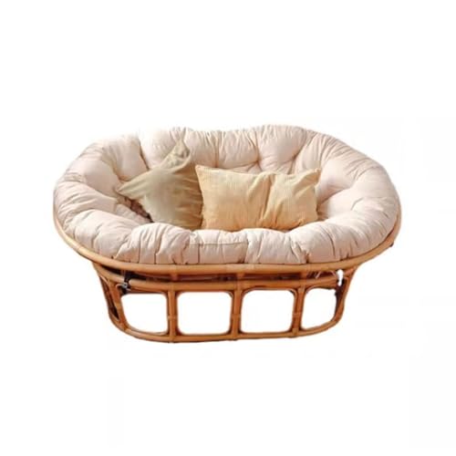 Kleiner Rattan-Loungesessel – einfaches Liegesessel für Wohnzimmer, Balkon & Schlafzimmer – gemütliche Freizeit-Couch perfekt für Mittagspause & Entspannung von Generisch