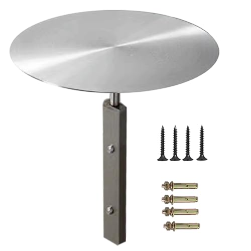 Kleiner Runder Kaffeebartisch, Schreibtisch Schwebender Wandtisch, Stehtisch, Getränketisch, Moderner Edelstahl-Wandtisch Mit Regalhalterungen, Platzsparend(30cm) von Generisch