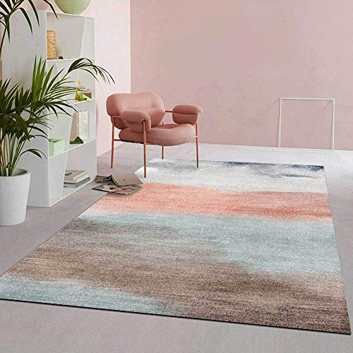 Kleiner Teppich, Wohnzimmer, Schlafzimmer, 80 x 120 cm, weicher, rutschfester Kurzflor-Teppich, Esszimmer, Loft, Nachttisch, Eingang, modern, abstrakt, mehrfarbig, Rosa Kleiner Teppich, Wohnzimmer, Schlafzimmer, 80 x 120 cm, weicher, rutschfester Kurzflor-Teppich, Esszimmer, Loft, Nachttisch, Eingang, modern, abstrakt, mehrfarbig, Rosa von Generisch