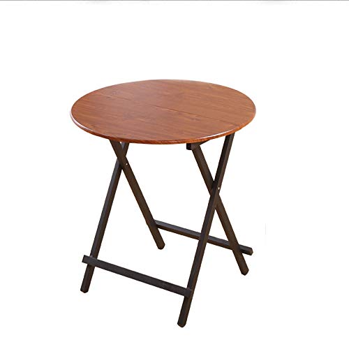 Kleiner klappbarer runder Gartentisch aus Holz – Hellbraun – kompakte Größe für den Außenbereich – perfekt für Terrasse, Balkon oder Picknick – 60 x 55 cm von Generisch