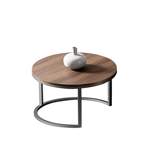 Kleiner runder Couchtisch aus Holz für Wohnzimmer – multifunktionaler Beistelltisch für Büro, Empfangsraum, Möbeltische von Generisch