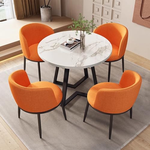 Kleiner runder Esstisch Set Küche Konferenztisch für Esszimmer kompakter orangefarbener Tisch für kleine Räume modernes Design perfekt für Wohnungen und Frühstücksecken Kleiner runder Esstisch Set Küche Konferenztisch für Esszimmer kompakter orangefarbener Tisch für kleine Räume modernes Design perfekt für Wohnungen und Frühstücksecken von Generisch
