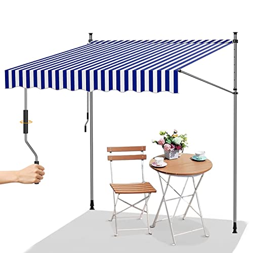 Klemmmarkise für Balkon ohne Bohren, wasserdichter Sonnenschutz mit Kurbelgriff, ideal für Terrassen und Gärten Klemmmarkise für Balkon ohne Bohren, wasserdichter Sonnenschutz mit Kurbelgriff, ideal für Terrassen und Gärten von Generisch