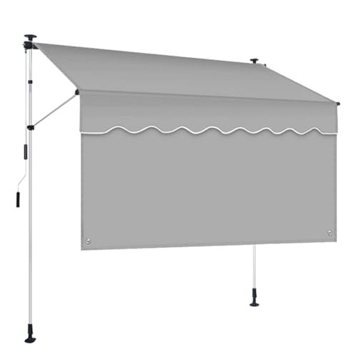 Klemmmarkise ohne Bohren mit Vorhang - UV-beständig wasserabweisend Sonnenschutz für Balkon & Terrasse - einfache Montage mit Handkurbel Klemmmarkise ohne Bohren mit Vorhang - UV-beständig wasserabweisend Sonnenschutz für Balkon & Terrasse - einfache Montage mit Handkurbel von Generisch