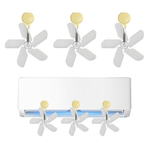 Klimaanlage Entlüftungsabweiser | Windführungsventilator AC Deflektor | Platzsparende Saugnapfhalterung Windumlenker, 360° Einstellbare Richtung Leitbleche zur Vermeidung von Kondensation von Generisch