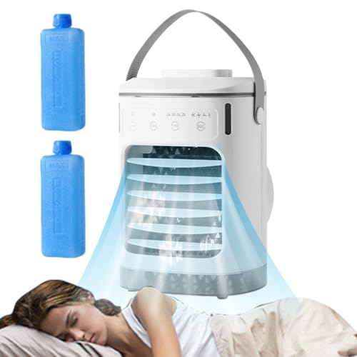 Klimatisierungsventilator | USB-Betriebener Persönlicher Luftkühler | Luftbefeuchter Wiederaufladbar Leise Mit Timer 4 Geschwindigkeiten Für Studentenzimmer Büro Schlafzimmer von Generisch