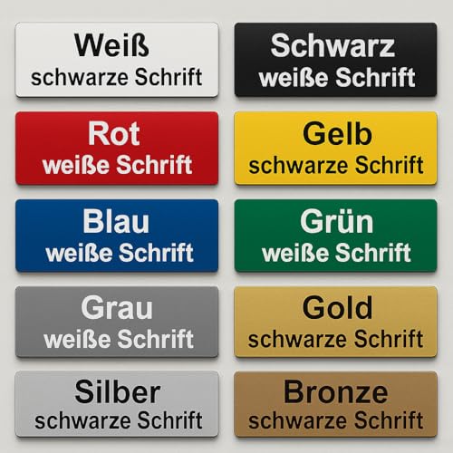 Klingel- & Briefkastenschild personalisierte aus Acryl – Gravur nach Wunsch - Wetterfest briefkasten namensschild selbstklebend (2 Stück) von Generisch