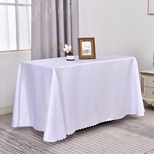 Knitterfreie Tischdecke aus Baumwoll-Leinen-Mischgewebe, 100 % Polyester, waschbar und wiederverwendbar, rechteckig, für Küchentisch, Weiß, 100 x 180 cm, perfekt für Esszimmer und Veranstaltungen Knitterfreie Tischdecke aus Baumwoll-Leinen-Mischgewebe, 100 % Polyester, waschbar und wiederverwendbar, rechteckig, für Küchentisch, Weiß, 100 x 180 cm, perfekt für Esszimmer und Veranstaltungen von Generisch