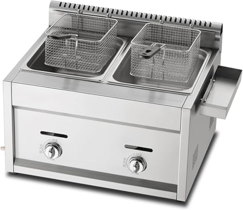 Kommerzielle Edelstahl-Fritteuse mit Deckel und Korb für Zuhause und Restaurant von Generisch