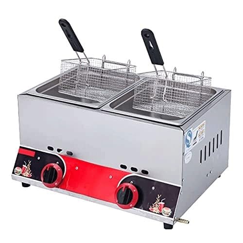 Kommerzielle LPG-Gasfritteuse mit zwei Korben – verstellbare Flamme für hocheffizientes Kochen – perfekt für Gastronomie und professionelle Küchen Kommerzielle LPG-Gasfritteuse mit zwei Korben – verstellbare Flamme für hocheffizientes Kochen – perfekt für Gastronomie und professionelle Küchen von Generisch