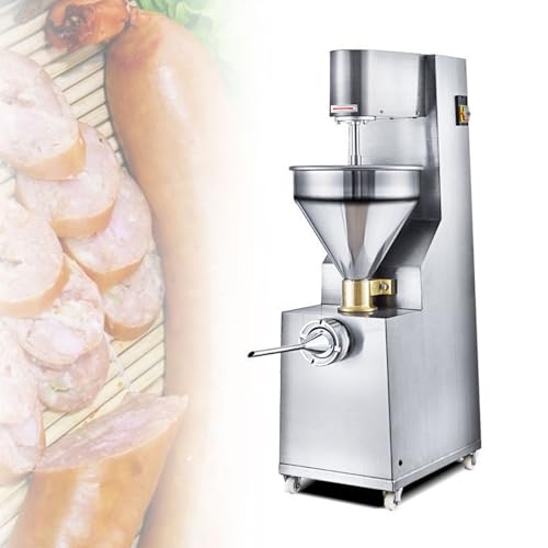 Kommerzieller automatischer Wurstfüller, 2200 W Edelstahl mit Geschwindigkeitsregelung, perfekt für Metzger und Hausmannskost von Generisch