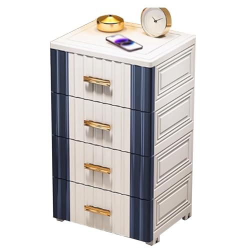 Kommode mit 3–6 Ebenen, blau, multifunktionale Kommode für Schlafzimmer, Eingangsbereich, Büro und Klassenzimmer, kompakter Bodenschrank (42,9 x 35,1 x 72,9 cm) von Generisch