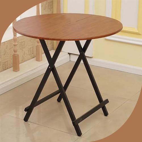 Kompakter, zusammenklappbarer runder Beistelltisch für Terrasse, Garten, Küche – Couchtisch aus Holz für kleine Räume, tragbarer Camping-Teetisch, platzsparendes Design Kompakter, zusammenklappbarer runder Beistelltisch für Terrasse, Garten, Küche – Couchtisch aus Holz für kleine Räume, tragbarer Camping-Teetisch, platzsparendes Design von Generisch