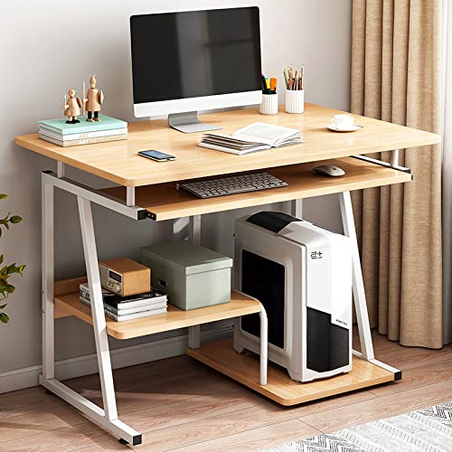 Kompakter Computertisch, 61 cm, Eiche – Moderner kleiner Arbeitsplatz für Home Office & Study – Stilvoller platzsparender Schreibtisch für PCs & Laptops in engen Räumen von Generisch