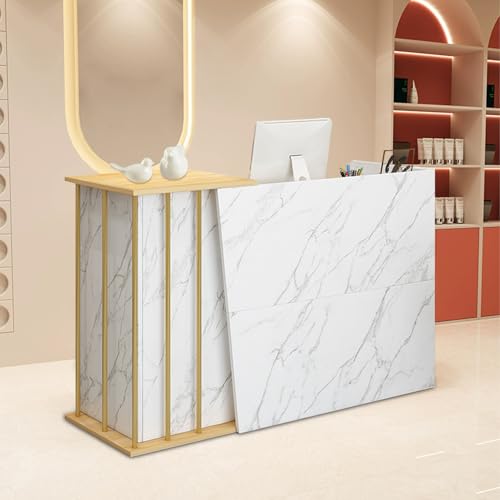 Kompakter Empfangstisch mit Ablagen und Schubladen, platzsparende Lösung für Salon, Büro oder Kassenbereiche, stilvolle und funktionale Möbel für nized Workspaces Kompakter Empfangstisch mit Ablagen und Schubladen, platzsparende Lösung für Salon, Büro oder Kassenbereiche, stilvolle und funktionale Möbel für nized Workspaces von Generisch
