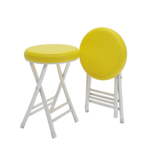 Kompakter Klapphocker, Outdoor Lounge Sessel, komfortables, platzsparendes Design, hohe Tragfähigkeit, perfekt für Balkon, Garten & Camping (Gelb) von Generisch