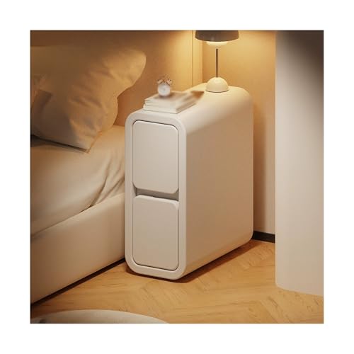 Kompakter Nachttisch mit Leder-Finish – Beistelltisch aus Massivholz für Schlafzimmer und Wohnzimmer, platzsparendes Design Kompakter Nachttisch mit Leder-Finish – Beistelltisch aus Massivholz für Schlafzimmer und Wohnzimmer, platzsparendes Design von Generisch