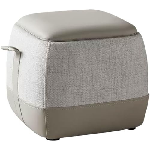 Kompakter grauer Fußhocker mit Stauraum – Stilvoller quadratischer Pouf für Wohnzimmer und Küche, tragbarer, niedriger Hocker mit Griff, ideale Lösung für das Ende des Bettes Kompakter grauer Fußhocker mit Stauraum – Stilvoller quadratischer Pouf für Wohnzimmer und Küche, tragbarer, niedriger Hocker mit Griff, ideale Lösung für das Ende des Bettes von Generisch