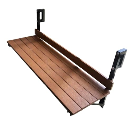 Kompakter klappbarer Balkontisch – Hängender Beistelltisch für den Außenbereich für kleine Räume, idealer schlanker Pflanzenhalter & Ständer für Terrasse, Deck oder Terrasse von Generisch