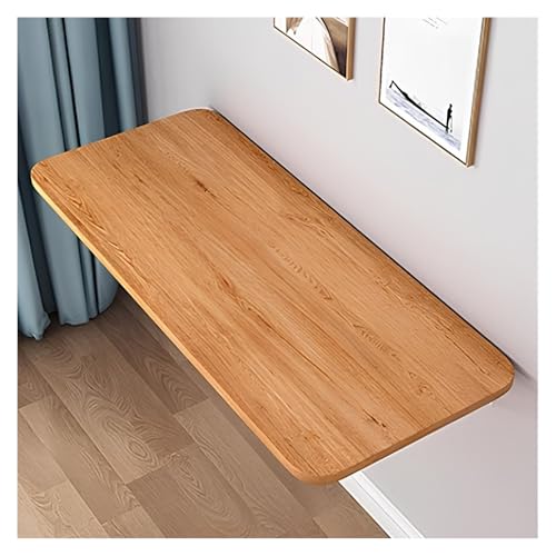 Kompakter schwebender Esstisch und Büroschreibtisch zur Wandmontage, platzsparender faltbarer Wäschektisch in goldener Eichenoptik, ideal für kleine Räume und moderne Dekoration von Generisch