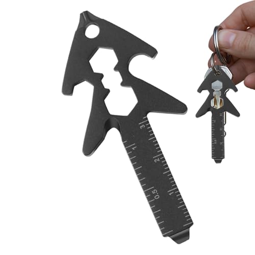 Kompaktes | Baumförmiges Werkzeug Mit Schraubenzieher Und Lineal,Tragbares Robustes Outdoor-Zubehör Für Die Familie Camping Wandern Angeln von Generisch