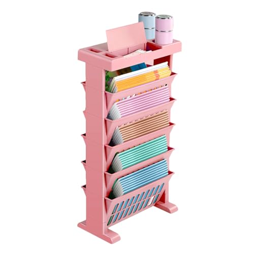 Kompaktes mobiles Regal - Platzsparender Aufbewahrungswagen & Eckdisplay für kleine Flächen - Perfekt für Zeitschriften & Bücher Stilvolles Design von Generisch