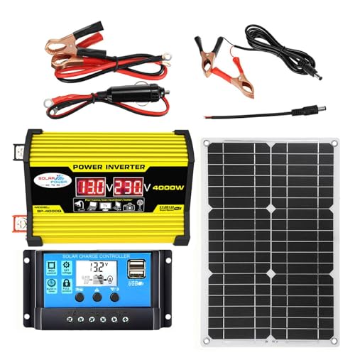 Komplettes Panel-Set, flexible Solarenergie, Wechselrichter mit 2 USB-Anschlüssen, digitales LED-Display, automatischer Solar-Laderegler für Komplettes Panel-Set, flexible Solarenergie, Wechselrichter mit 2 USB-Anschlüssen, digitales LED-Display, automatischer Solar-Laderegler für von Generisch
