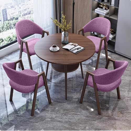 Konferenztisch-Set mit Stühlen – kleiner runder Bürotisch für Besprechungszimmer – Doppelschicht-Design für vielseitigen Einsatz in Business oder Küche Essen Konferenztisch-Set mit Stühlen – kleiner runder Bürotisch für Besprechungszimmer – Doppelschicht-Design für vielseitigen Einsatz in Business oder Küche Essen von Generisch