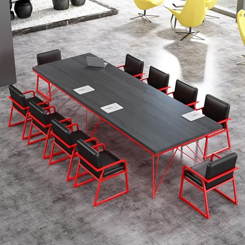 Konferenztisch aus Massivholz mit Metallhalterungen, stabiler, dicker Schreibtisch für Zuhause, Büro oder Schlafzimmer, Platz für 4–8 Personen Konferenztisch aus Massivholz mit Metallhalterungen, stabiler, dicker Schreibtisch für Zuhause, Büro oder Schlafzimmer, Platz für 4–8 Personen von Generisch