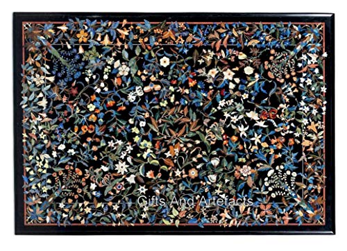 Konferenztischplatte mit mehreren Edelsteinen für Bürodekoration, 91,4 x 152,4 cm, schwarzer Marmor-Esstisch Konferenztischplatte mit mehreren Edelsteinen für Bürodekoration, 91,4 x 152,4 cm, schwarzer Marmor-Esstisch von Generisch