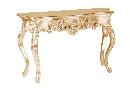 Konsole Gold von Hand gefertigte Verzierungen und Ornamente Konsole Sideboard Antik-Finish Luxuriös prunkvoll Barock Rokoko Repro Ablage 85 cm Konsole Gold von Hand gefertigte Verzierungen und Ornamente Konsole Sideboard Antik-Finish Luxuriös prunkvoll Barock Rokoko Repro Ablage 85 cm von Generisch