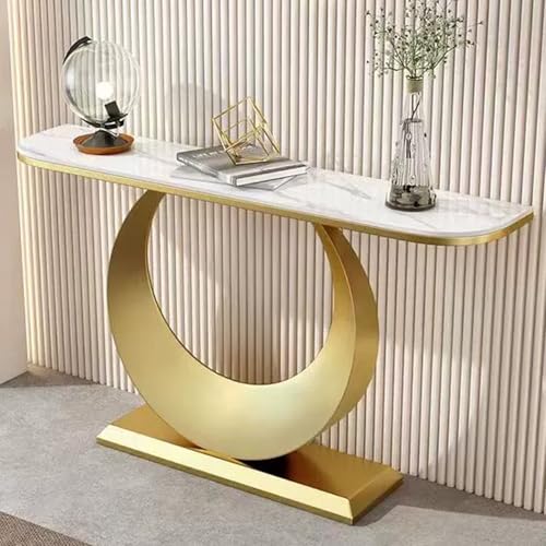 Konsolentisch, Eingangstisch, moderner Akzenttisch, Halbmond-Design, stilvoller Foyertisch, perfekt für Flur und hinter Sofas Konsolentisch, Eingangstisch, moderner Akzenttisch, Halbmond-Design, stilvoller Foyertisch, perfekt für Flur und hinter Sofas von Generisch