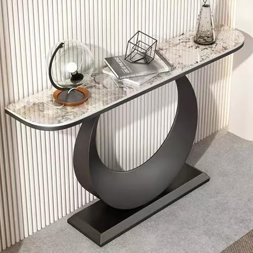 Konsolentisch, Eingangstisch, moderner Akzenttisch, Halbmond-Design, stilvoller Foyertisch, perfekt für Flur und hinter Sofas Konsolentisch, Eingangstisch, moderner Akzenttisch, Halbmond-Design, stilvoller Foyertisch, perfekt für Flur und hinter Sofas von Generisch