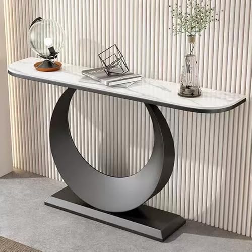 Konsolentisch, Eingangstisch, moderner Akzenttisch, Halbmond-Design, stilvoller Foyertisch für Flur oder hinter der Couch Konsolentisch, Eingangstisch, moderner Akzenttisch, Halbmond-Design, stilvoller Foyertisch für Flur oder hinter der Couch von Generisch