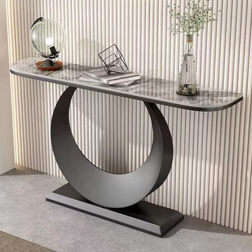 Konsolentisch, Eingangstisch, moderner Akzenttisch, Halbmond-Design, stilvoller Foyertisch für Flur oder hinter der Couch Konsolentisch, Eingangstisch, moderner Akzenttisch, Halbmond-Design, stilvoller Foyertisch für Flur oder hinter der Couch von Generisch