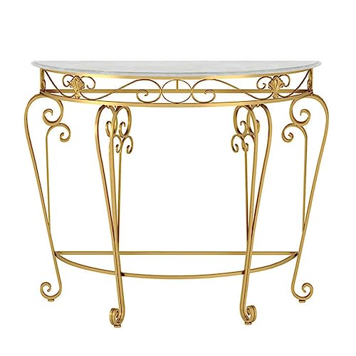Konsolentisch - Moderner Metallrahmen, einfach zu montieren, halbrunder Eingangstisch für Wohnzimmer, Flur, kleine Räume Konsolentisch - Moderner Metallrahmen, einfach zu montieren, halbrunder Eingangstisch für Wohnzimmer, Flur, kleine Räume von Generisch