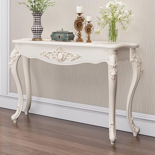 Konsolentisch – Vintage Flur Eingang Display Tisch, elegante dekorative Möbel mit Beinen für Foyer von Generisch