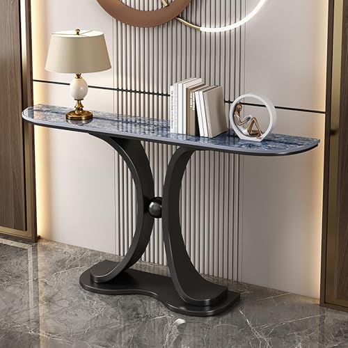 Konsolentisch aus Kunstmarmor, elegantes geschwungenes Design und runder Sockel, perfekt für Eingangsbereich, Wohnzimmer und Flur Konsolentisch aus Kunstmarmor, elegantes geschwungenes Design und runder Sockel, perfekt für Eingangsbereich, Wohnzimmer und Flur von Generisch
