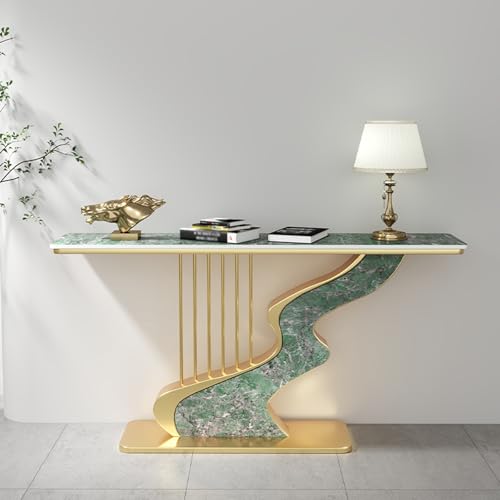 Konsolentisch für Eingangsbereich, moderner Foyertisch mit geometrischem Metallfuß, Akzenttisch für Wohnzimmer, einfache Montage Konsolentisch für Eingangsbereich, moderner Foyertisch mit geometrischem Metallfuß, Akzenttisch für Wohnzimmer, einfache Montage von Generisch