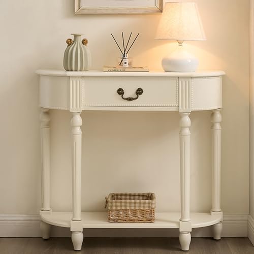 Konsolentisch mit Ablageregal - Schmaler Eingangstisch für Wohnkultur im Vintage-Stil, platzsparendes Design Konsolentisch mit Ablageregal - Schmaler Eingangstisch für Wohnkultur im Vintage-Stil, platzsparendes Design von Generisch