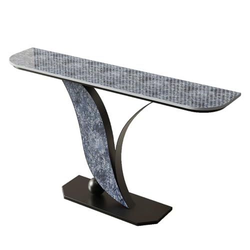 Konsolentisch mit gebogenem Metallfuß und Steinplattenaufbewahrung, Eingangssofatisch für Wohnzimmer, Schlafzimmer, Korridor Konsolentisch mit gebogenem Metallfuß und Steinplattenaufbewahrung, Eingangssofatisch für Wohnzimmer, Schlafzimmer, Korridor von Generisch