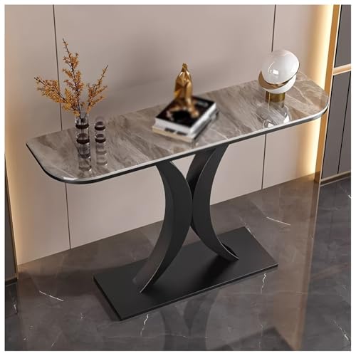 Konsolentisch mit geometrischem Metallsockel, schmaler Eingangsbereich, platzsparender Akzenttisch für Flur, Wohnzimmer, Schlafzimmer Konsolentisch mit geometrischem Metallsockel, schmaler Eingangsbereich, platzsparender Akzenttisch für Flur, Wohnzimmer, Schlafzimmer von Generisch