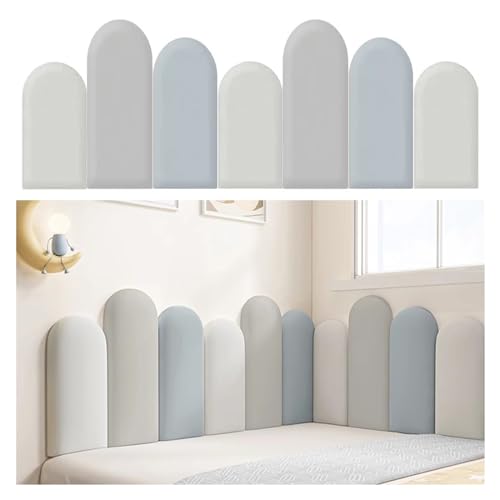 Kopfteil zum Abziehen und Aufkleben, 3D-Anti-Kollisions-Wandpolsterung, 3 cm dicke gepolsterte Wandpaneele für Schlafzimmer und Spielzimmer Kopfteil zum Abziehen und Aufkleben, 3D-Anti-Kollisions-Wandpolsterung, 3 cm dicke gepolsterte Wandpaneele für Schlafzimmer und Spielzimmer von Generisch