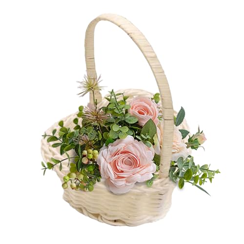 Korb Blumenmädchen Hochzeit - Blumenkörbchen Für Zum Blumen Streuen - Mini Geflochtene Körbchen Mit Griffen Tragbar Langlebig Bequem Zu Halten Für Fotografie Aufbewahrung Gegenstände Korb Blumenmädchen Hochzeit - Blumenkörbchen Für Zum Blumen Streuen - Mini Geflochtene Körbchen Mit Griffen Tragbar Langlebig Bequem Zu Halten Für Fotografie Aufbewahrung Gegenstände von Generisch