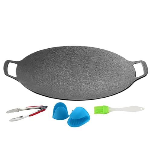 Koreanische Barbecue Grillpfanne - Gusseiserne Grillpfanne Für Herd Mit Griffen,Grillzubehör Mit Grillbürste Grillhandschuhe Und Grillzange | Für Steak Meeresfrüchte Pfannkuchen Fleisch Rippchen Koreanische Barbecue Grillpfanne - Gusseiserne Grillpfanne Für Herd Mit Griffen,Grillzubehör Mit Grillbürste Grillhandschuhe Und Grillzange | Für Steak Meeresfrüchte Pfannkuchen Fleisch Rippchen von Generisch