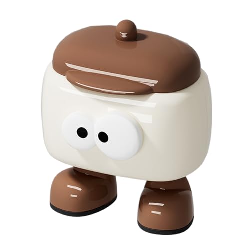 Kosmetikbehälter mit Deckel, Wattestäbchenhalter | Aufbewahrungsbox mit Deckel in Cartoon-Form – Fun Gadgets 2 Gitter Wattestäbchen Organizer Mul von Generisch