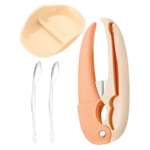 Krabbencracker | Krabben Utensilien - Tragbarer Hummerzangen Entkerner Gabel Set für Jugendliche Ältere Erwachsene Restaurant Mahlzeitzubereitung Familienabend Feiertagstreffen Picknick,Jugendparty Fe von Generisch