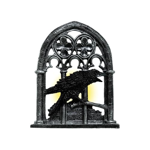 Krähen Lampe,Halloween Raben Dekoration Stecklampe | Nachtlicht Wohndekor Für Feiertage Schlafzimmer Nachttisch Terrasse von Generisch