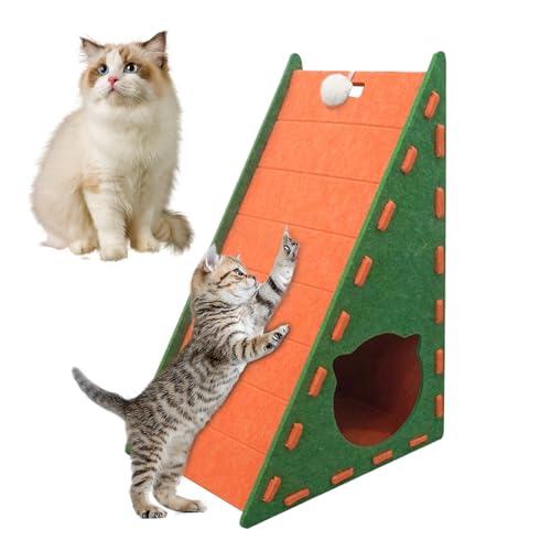 Kratzbrett | Vertikale Integrierte Kratzmatte,Dreieckiges Katzenbett Aus Filz Als Kletterlandschaft Zum Ausruhen Spielen Für Innen Außen Zuhause Kratzbrett | Vertikale Integrierte Kratzmatte,Dreieckiges Katzenbett Aus Filz Als Kletterlandschaft Zum Ausruhen Spielen Für Innen Außen Zuhause von Generisch